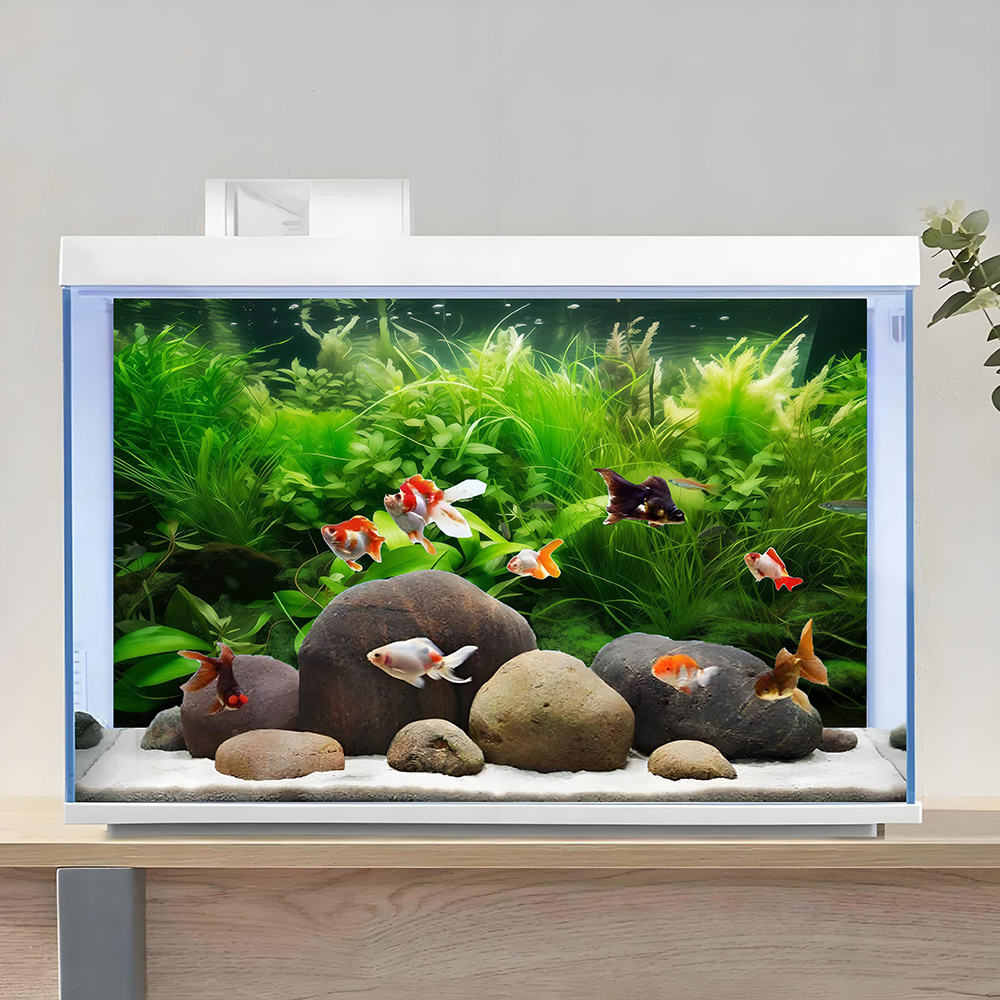 Aquarium Fish Paradise - Water Grass Paradise，fish tank background painting,