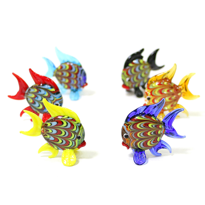 Fish Toy In Aquarium - Colorful Tropical Fish Mini Figurines Cute