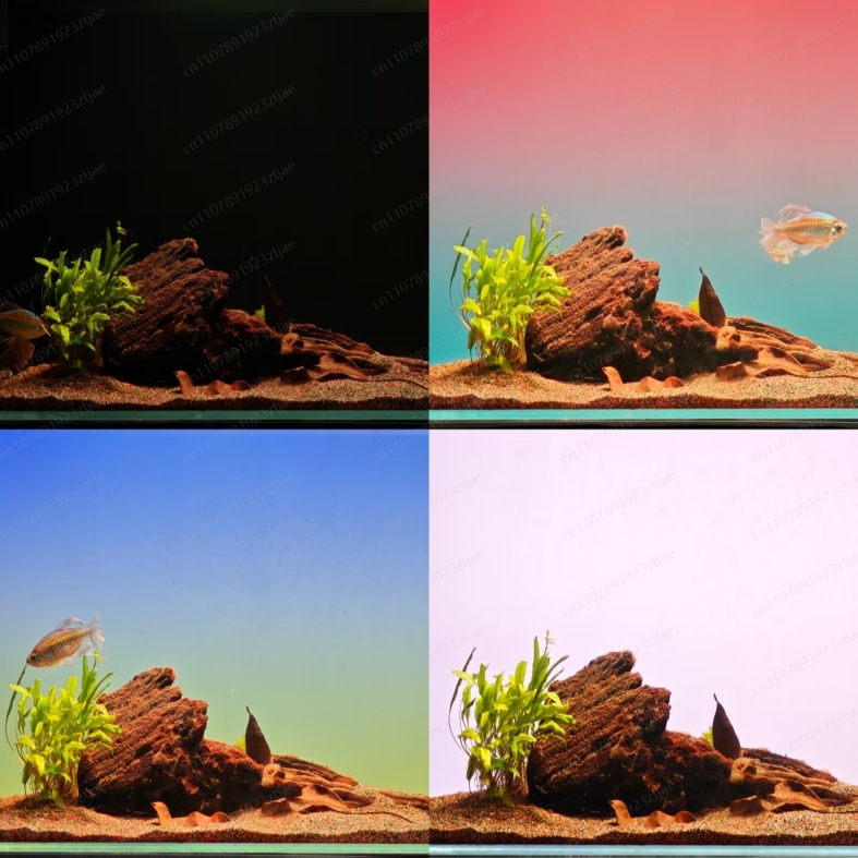 Aquarium Led Light - Black Acrylic Aquarium Background Light Panel,