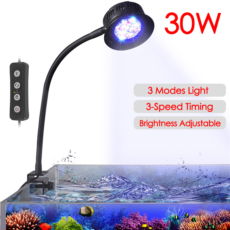 Aquarium Fish Light Lamp - 30W Aquarium Fish Tank Sea Water