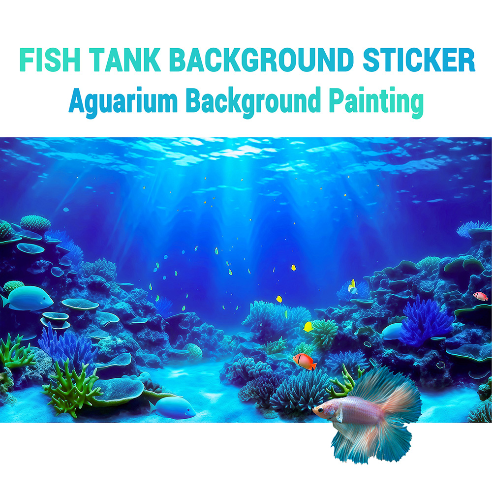 Aquarium Fish Paradise - Coral Paradise, Fish Tank Background Painting,