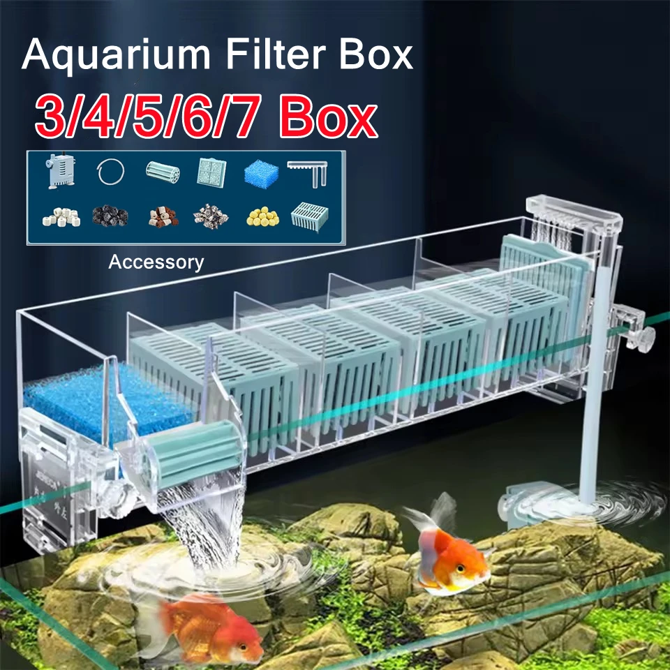 Aquarium Fish Background - 220V Aquarium Wall-Mounted Waterfall Filter Roller,