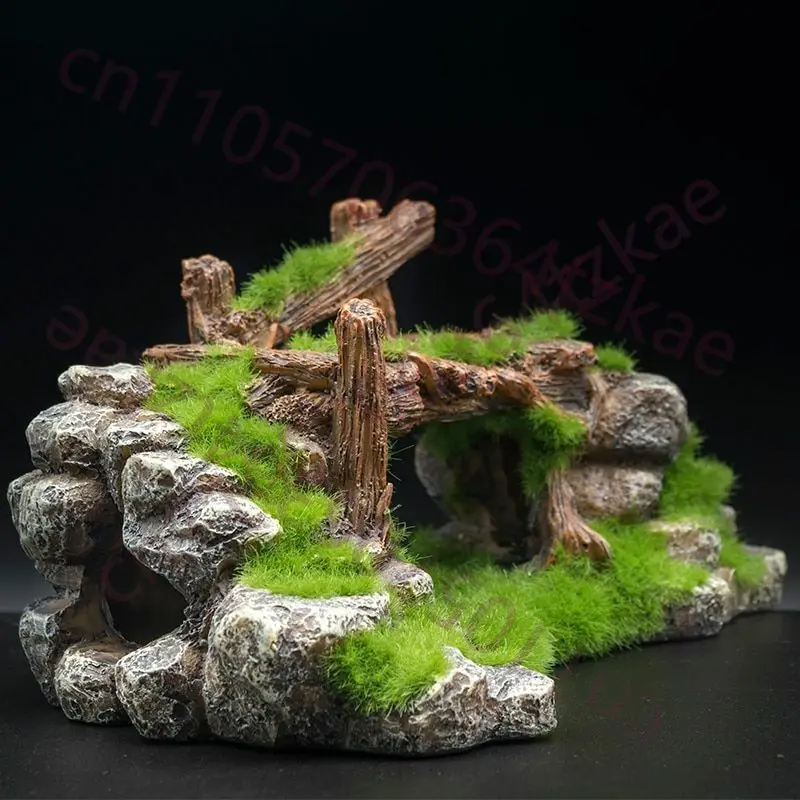 Creative Fish Tank Resin Ornam - Aquarium Fish Bridge 评论和价格