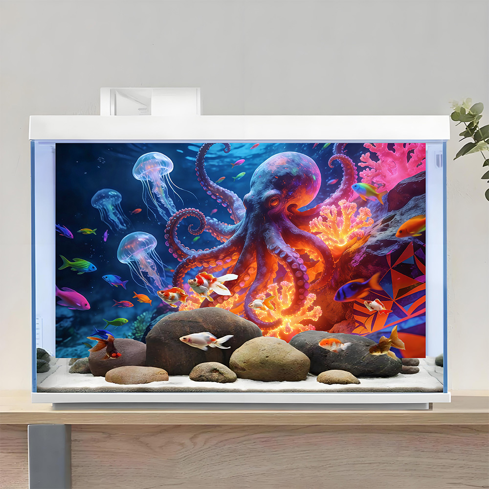 Aquarium Background Sticker,Oc - Aquarium Fish Paradise 评论和价格