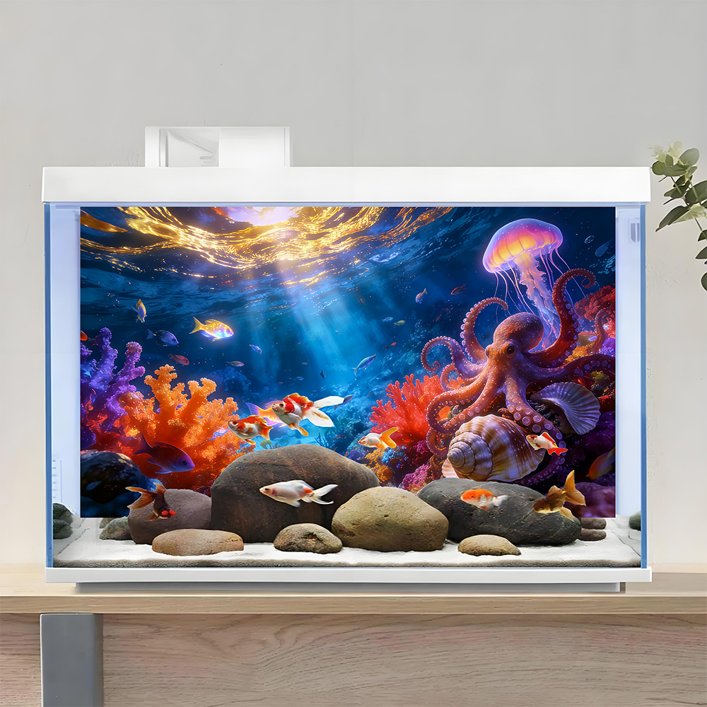 Aquarium Background Sticker, O - Aquarium Fish Paradise 评论和价格