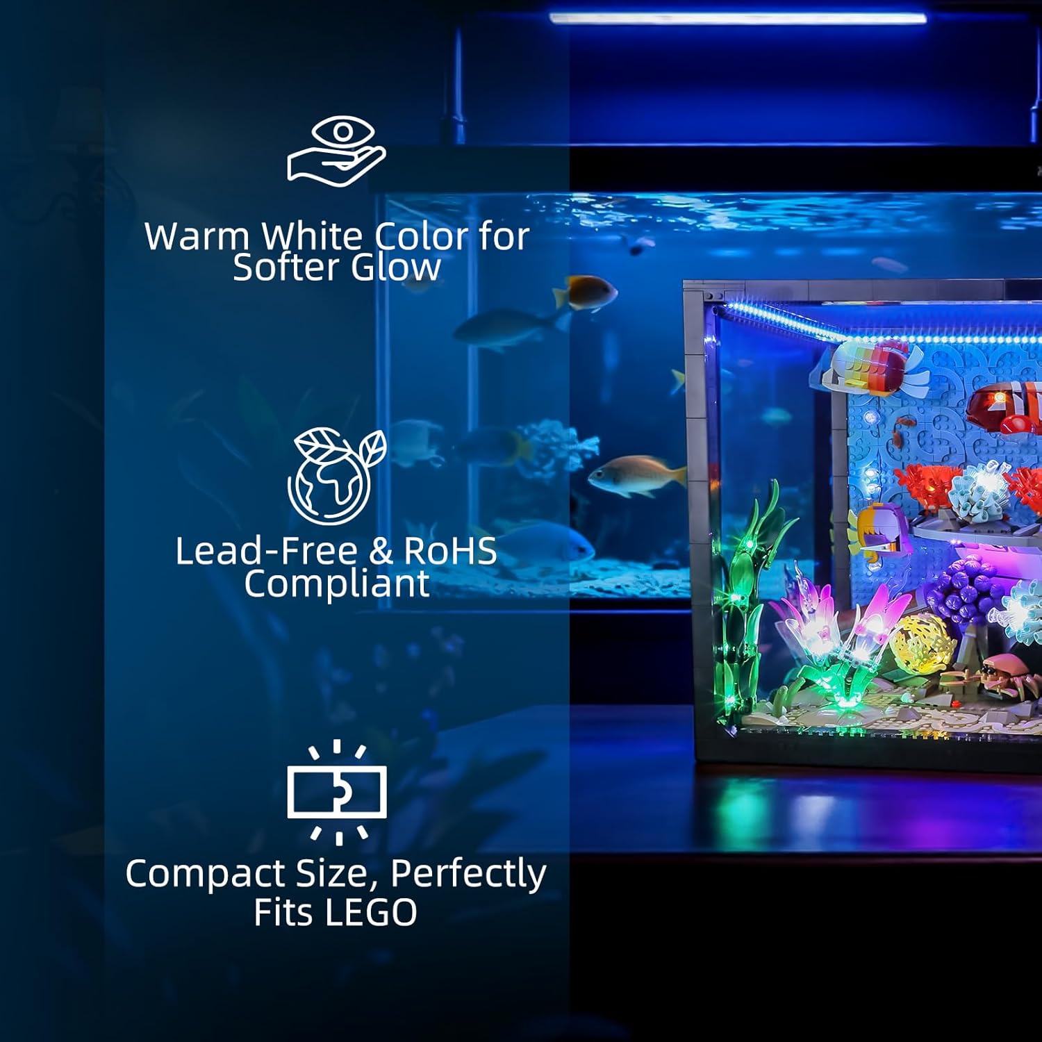 Hprosper LED Light for lego 10 - Aquarium Led Light 评论和价格