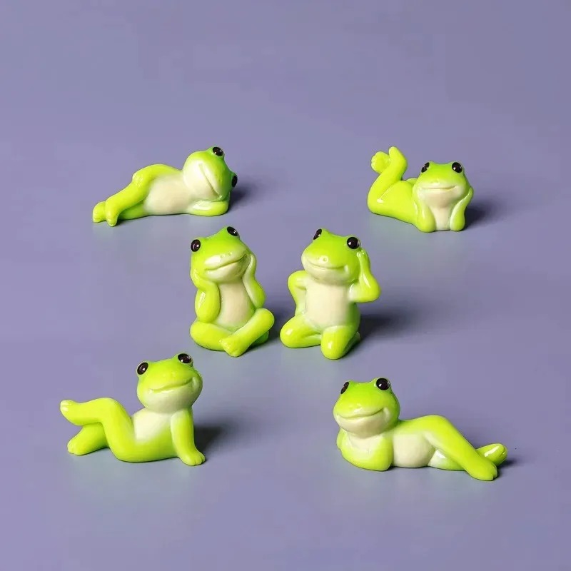 6pcs Cartoon Mini Funny Frog F - Aquarium Fish Live 评论和价格