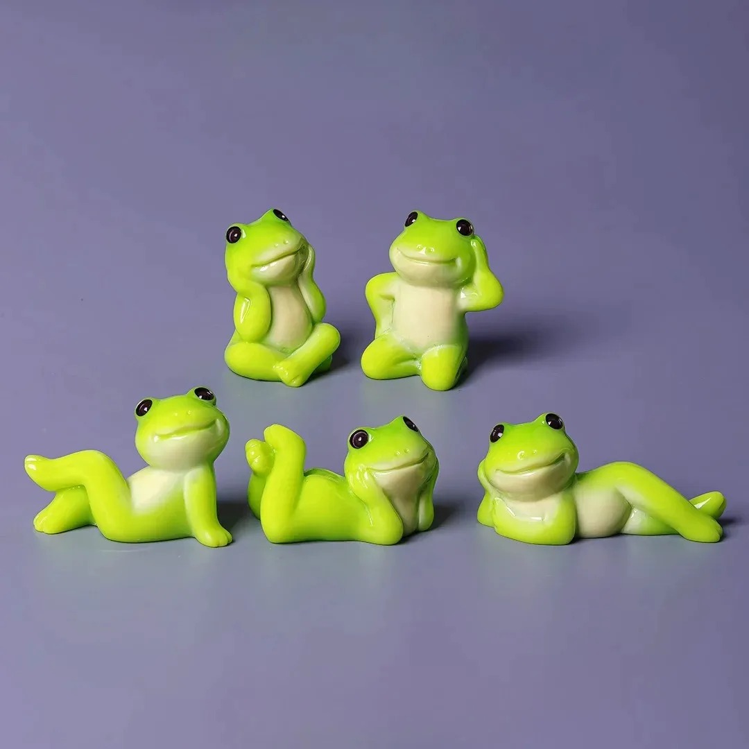 6pcs Cartoon Mini Funny Frog F - Aquarium Fish Live 评论和价格