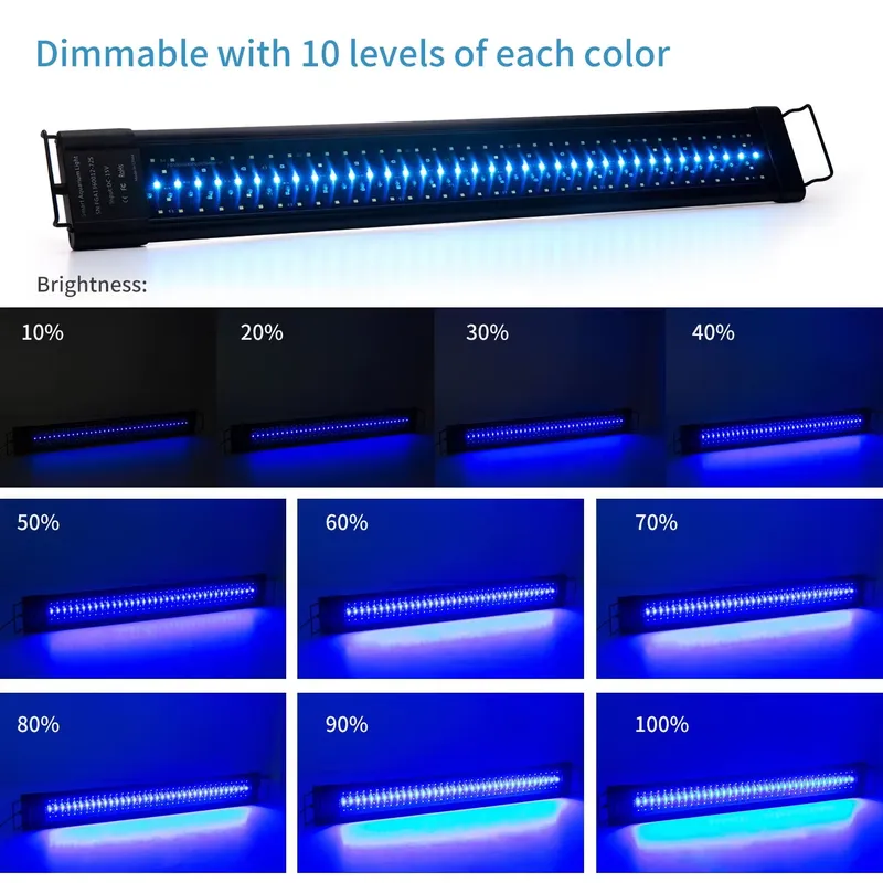 LED Programmable Aquarium Ligh - Aquarium Fish Light Lamp 评论和价格