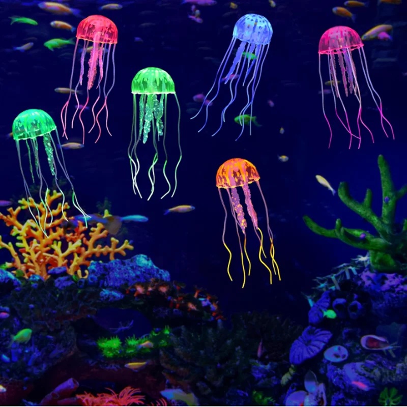 1/2Pcs Simulated Silicone Glow - Aquarium Fish Discus 评论和价格