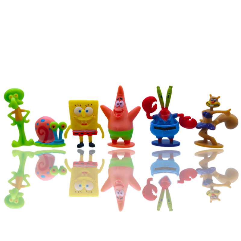 6pcs SpongeBob Fish Tank Decor - Fish Toy In Aquarium 评论和价格