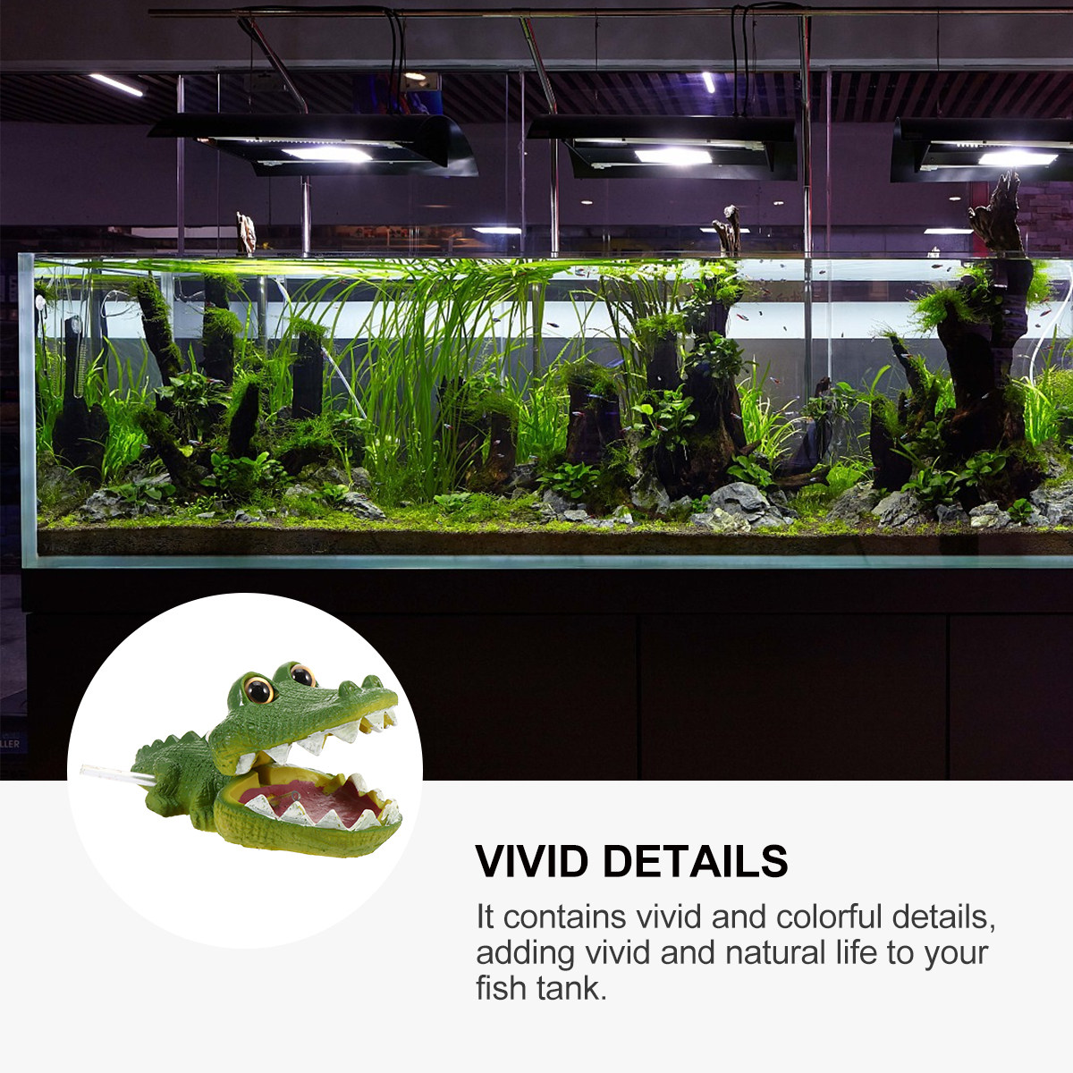 Creative Resin Alligator Bubbl - Aquarium Fish Alligator 评论和价格