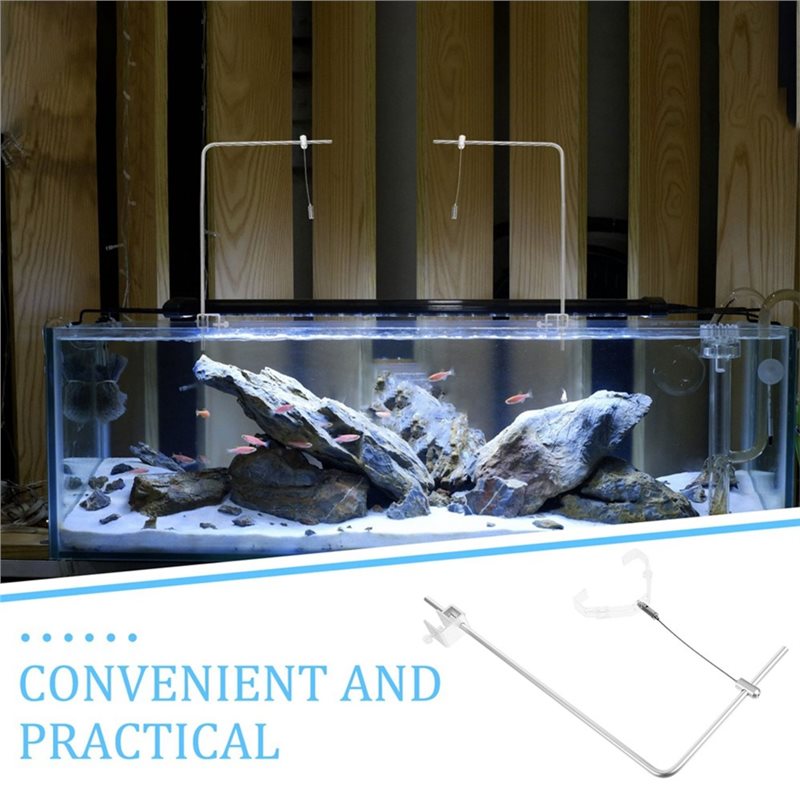AB41-2Pcs Fish Tank Light Rack - Aquarium Fish Light Lamp 评论和价格