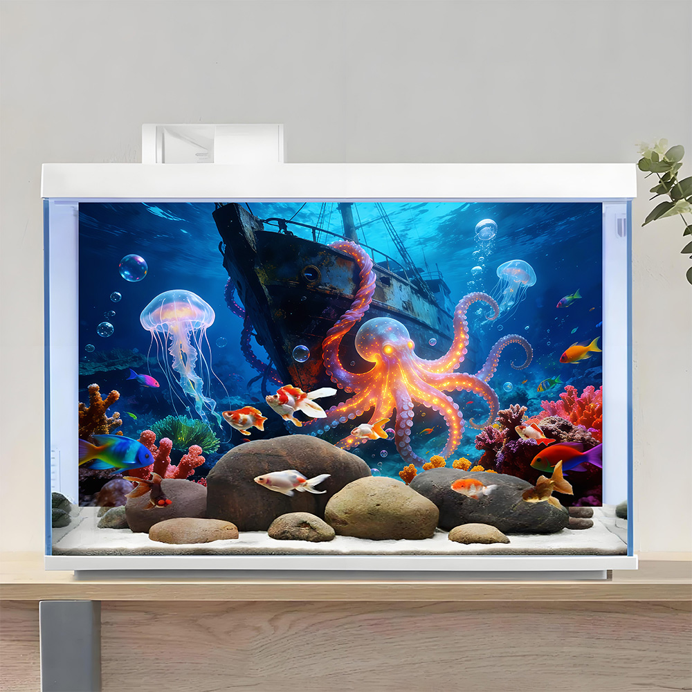 Aquarium Background Sticker, O - Aquarium Fish Paradise 评论和价格