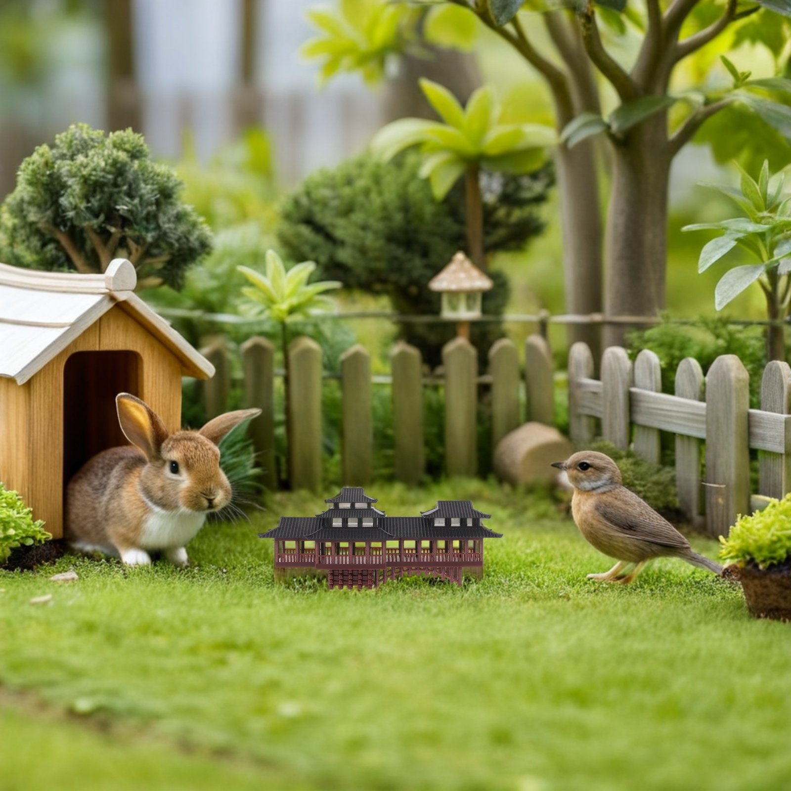 Tiny Plastic Asian Garden Brid - Aquarium Fish Bridge 评论和价格