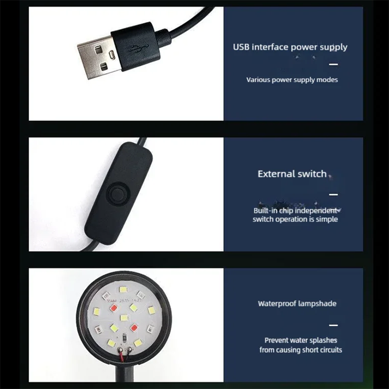 USB LED Fish Tank Clip Lamp Hi - Aquarium Fish Light Lamp 评论和价格