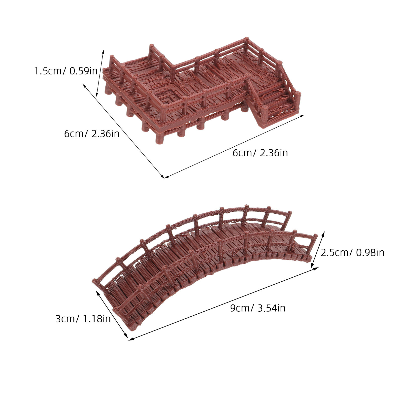 4Pcs Miniature Landscape Bridg - Aquarium Fish Bridge 评论和价格