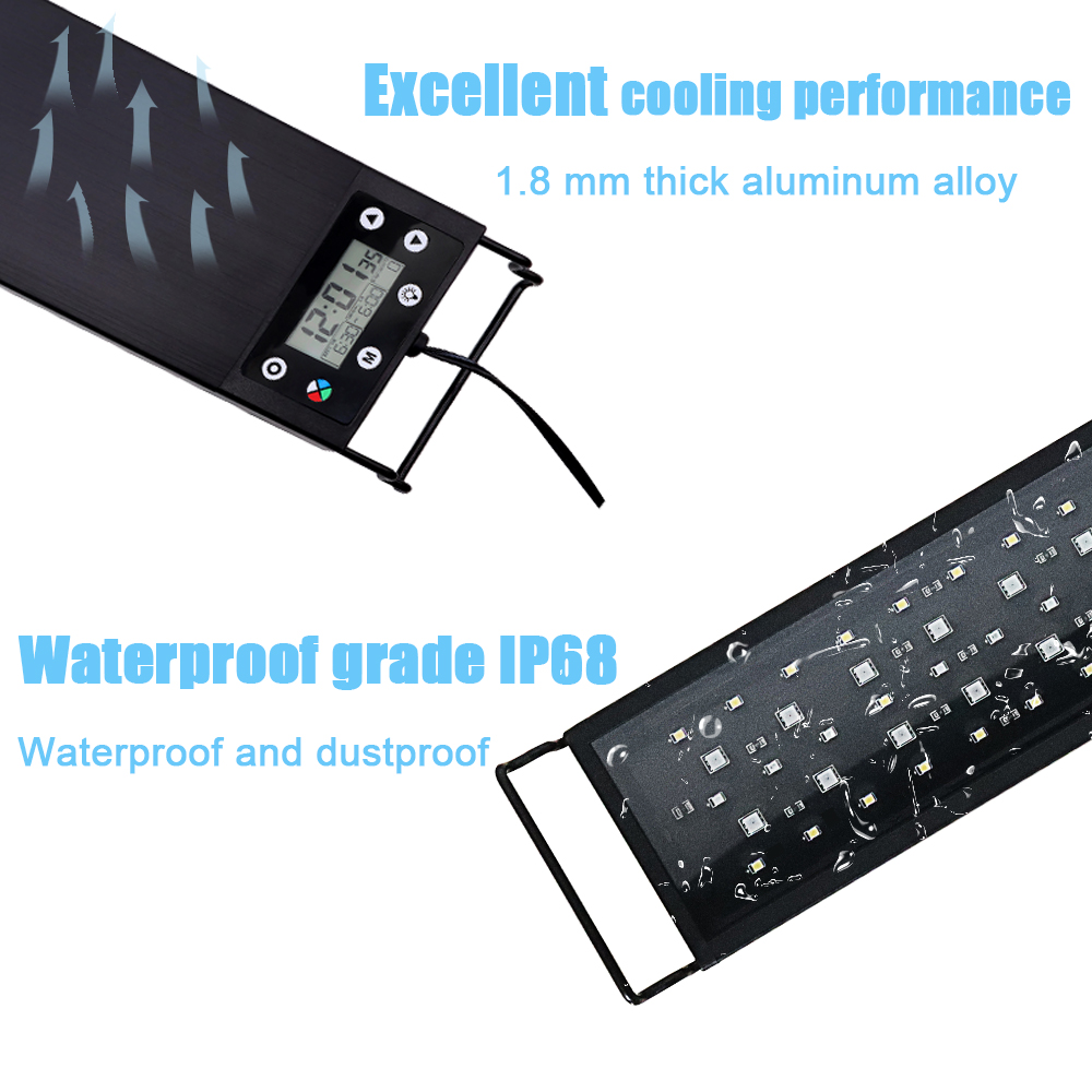 30-60cm Fish Tank 24/7 Full Sp - Aquarium Fish Light Lamp 评论和价格