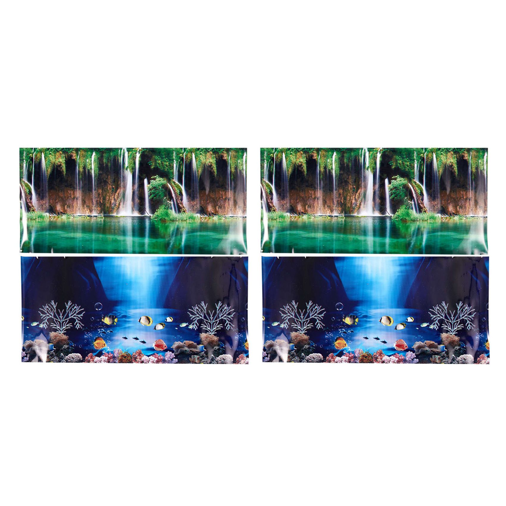 2X Blue Fresh Sea Background A - Aquarium Fish Poster 评论和价格